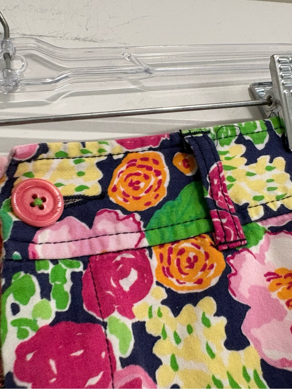 Lilly Pulitzer buttercup, shorts Floral Scallop Hem Women's Shorts Sz 4 - Picture 8 of 13